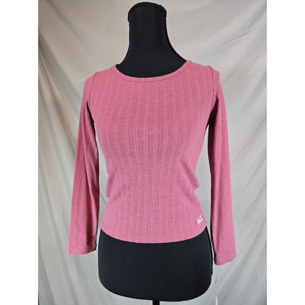 Levi's Girls Long Sleeve Top In Pink, White Logo, Size M 10-12
